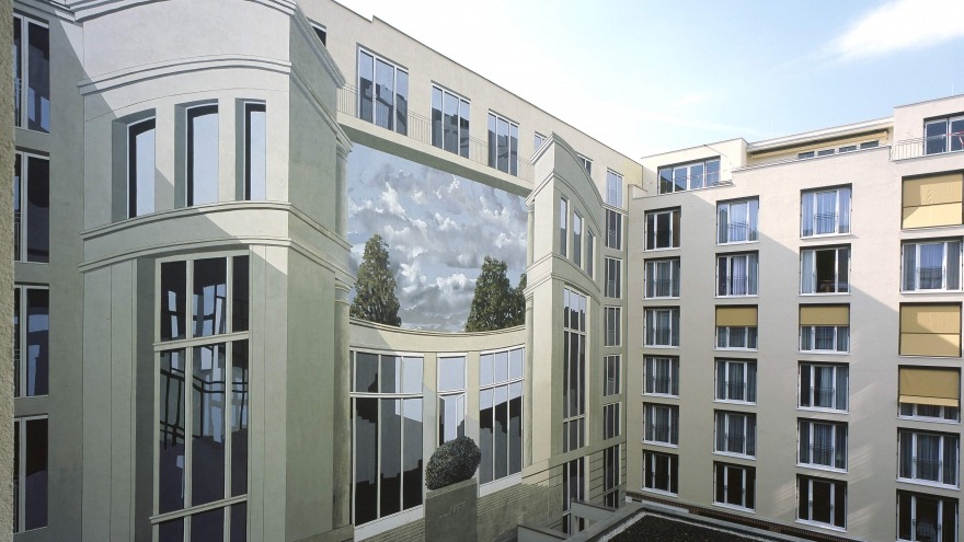 Gemälde Innenfassade relexa hotel Berliln - Gemälde Innenfassade